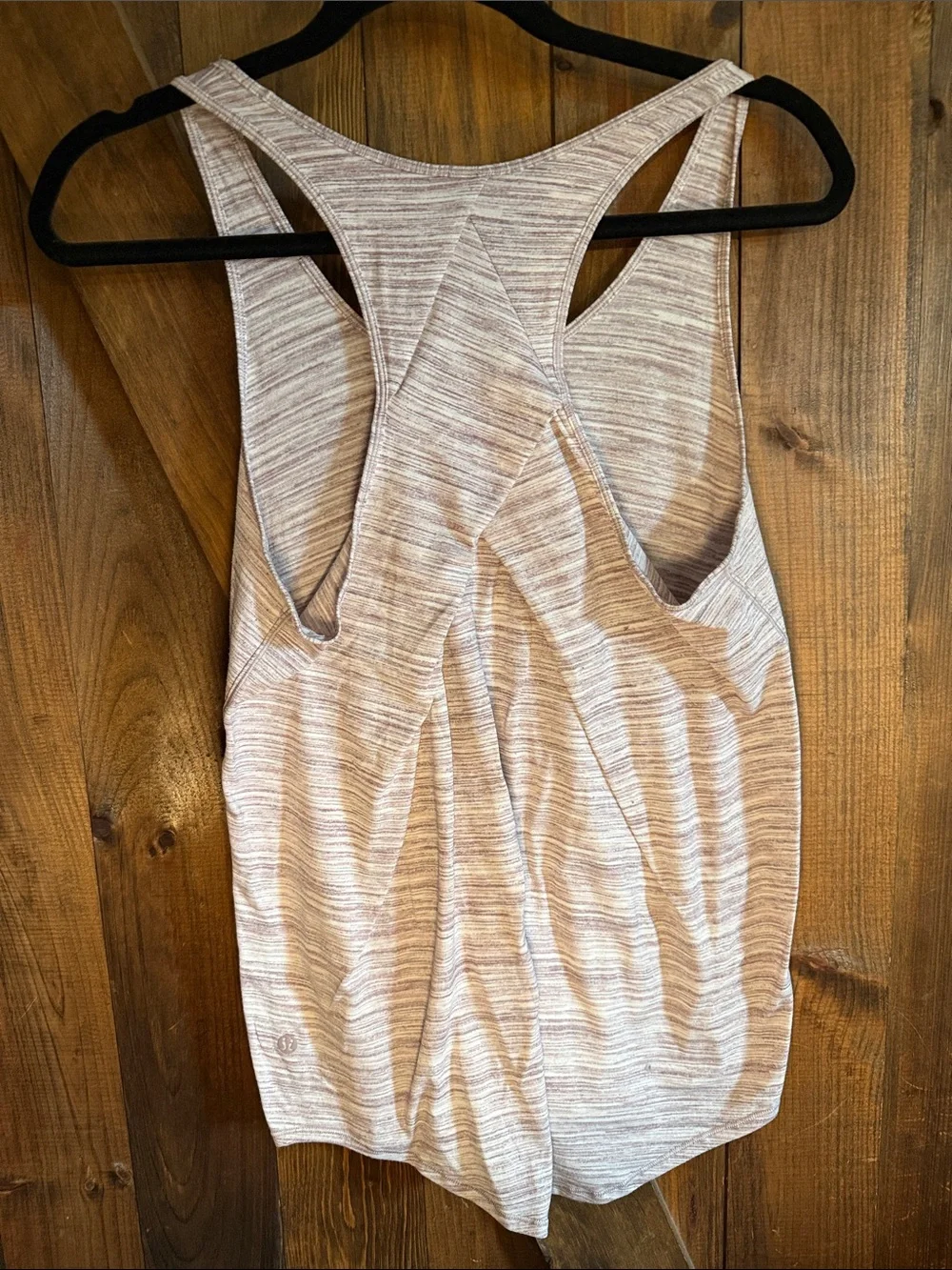 lululemon athletica Heathered Beige Strappy Racerback Tank